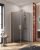 Душевой уголок Cezares SLIDER-AH-2-70/80-90/100-GRIGIO-BORO 70x90, стекло графит, профиль золото