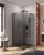 Душевой уголок Cezares SLIDER-AH-2-80/90-90/100-GRIGIO-NERO 80x90, стекло графит, профиль черный