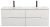 Тумба под раковину Cezares DUET-N-1400-4C-SO-2-BL 140x50 подвесная