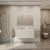 Тумба с раковиной подвесная Cezares Duet-n 120 Альпака Брашированная, раковина белая CZR-8073-120-1-2