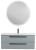 Тумба с раковиной подвесная Cezares Eco-cer-n 120 Серо-Голубой Матовый. Ручки черные, раковина CZR-8095-120