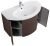 Тумба с раковиной подвесная Cezares Eden 91 Rovere scuro Soft, раковина белая