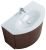 Тумба со стеклянной раковиной подвесная Cezares Eden 91 Rovere scuro Soft, раковина белая