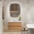 Тумба с раковиной подвесная Cezares Molveno 90 Noce Chiaro, раковина белая CZR-8099-90/50