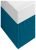 Тумба с раковиной подвесная выдвижными ящиком и внутренним ящиком Cezares Premium 70 Plisse Blu petrolio, раковина белая