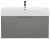 Тумба с раковиной подвесная выдвижными ящиком и внутренним ящиком Cezares Premium 90 Grigio nuvola, раковина белая