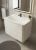 Тумба с раковиной Uperwood Ocean KOceanF80w2 80x45 напольная, белая, 2 ящика