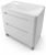 Тумба с раковиной Uperwood Ocean KOceanF80w2 80x45 напольная, белая, 2 ящика