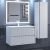 Тумба под раковину Uperwood Next Premium 3930205157 80x45 подвесная, белая, 2 ящика