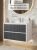 Тумба под раковину Uperwood Next Premium 3930205155 80x45 подвесная, белая/графит, 2 ящика