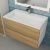 Тумба под раковину Uperwood Barsa 293020532 80x45 подвесная, белая/дуб сонома