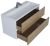 Тумба под раковину Uperwood Barsa 293020533 100x45 подвесная, белая/дуб сонома