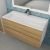 Тумба под раковину Uperwood Barsa 293020533 100x45 подвесная, белая/дуб сонома