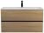 Тумба под раковину Uperwood Barsa 2937205253 90x45 подвесная, черная/дуб сонома