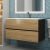 Тумба под раковину Uperwood Barsa 2937205253 90x45 подвесная, черная/дуб сонома