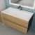 Тумба под раковину Uperwood Barsa 2937205253 90x45 подвесная, черная/дуб сонома
