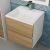 Тумба с раковиной Uperwood Barsa 29830205646 50x45, раковина белая подвесная тумба белая/дуб сонома