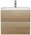 Тумба с раковиной Uperwood Barsa 2930205646 60x45, раковина белая подвесная тумба белая/дуб сонома