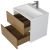 Тумба с раковиной Uperwood Barsa 2930205646 60x45, раковина белая подвесная тумба белая/дуб сонома