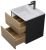 Тумба с раковиной Uperwood Barsa 29830205647 50x45, раковина белая подвесная тумба черная/дуб сонома