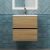 Тумба с раковиной Uperwood Barsa 29830205647 50x45, раковина белая подвесная тумба черная/дуб сонома
