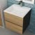 Тумба с раковиной Uperwood Barsa 29830205647 50x45, раковина белая подвесная тумба черная/дуб сонома