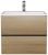 Тумба с раковиной Uperwood Barsa 2930205645 60x45, раковина белая подвесная тумба черная/дуб сонома