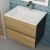 Тумба с раковиной Uperwood Barsa 2930205645 60x45, раковина белая подвесная тумба черная/дуб сонома