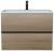 Тумба с раковиной Uperwood Barsa 293020547 70x45, раковина белая подвесная тумба черная/дуб сонома