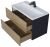 Тумба с раковиной Uperwood Barsa 293020543 80x45, раковина белая подвесная тумба черная/дуб сонома