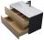 Тумба с раковиной Uperwood Barsa 29830205649 90x45, раковина белая подвесная тумба черная/дуб сонома