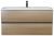 Тумба с раковиной Uperwood Barsa 293020544 100x45, раковина белая подвесная тумба черная/дуб сонома