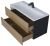 Тумба с раковиной Uperwood Barsa 293020544 100x45, раковина белая подвесная тумба черная/дуб сонома