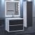 Тумба с раковиной Uperwood Next Premium 3930205163 70x45 подвесная, белая/графит, 2 ящика