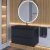 Тумба с раковиной Uperwood Tanos-Classic Quartz 3930421700 80x45, черная/уголь