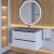 Тумба с раковиной Uperwood Tanos-Classic Quartz 3930421702 80x45, белая графит/бетон