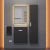 Тумба с раковиной Uperwood Modul 393020545 50x21 подвесная, матовая, черная
