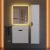 Тумба с раковиной Uperwood Modul 393020557 60x21 подвесная, матовая, белая/графит