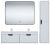 Тумба с раковиной Uperwood Modul KModul120WG 120x45 подвесная, матовая, белая/графит