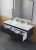 Тумба с раковиной Uperwood Modul KModul120B 120x45 подвесная, матовая, черная