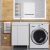 Тумба под стиральную машину с раковиной Uperwood Magenta 51930205156 120x50 напольная, белая, с дверцами, левая