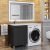 Тумба под стиральную машину с раковиной Uperwood Magenta 51930205158 120x50 напольная, черная, с дверцами, левая