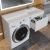 Тумба под стиральную машину с раковиной Uperwood Magenta 52930205153 120x50 подвесная, белая, выдвижной ящик, правая