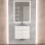 Тумба с раковиной Uperwood Eva 3930313466 50x35 подвесная, Дуб Харбор Белый, с дверцами