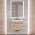 Тумба с раковиной Uperwood Eva 3930313467 50x35 подвесная, Крафт Табачный, с дверцами