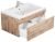 Тумба с раковиной Uperwood Eva 3930313471 75x47 подвесная, Крафт Табачный, выдвижной ящик
