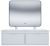 Тумба под двойную раковину Uperwood Modul TModul120W 120x44 подвесная, матовая, белая