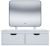 Тумба под двойную раковину Uperwood Modul TModul120WG 120x44 подвесная, матовая, белая/графит
