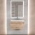 Тумба под раковину Uperwood Eva 3930213463 60x47 подвесная, Крафт Табачный, выдвижной ящик