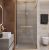 Душевая дверь Cezares LUX LUX-B-FS-1-100-C-BORO 100x195 раздвижная, профиль матовое золото